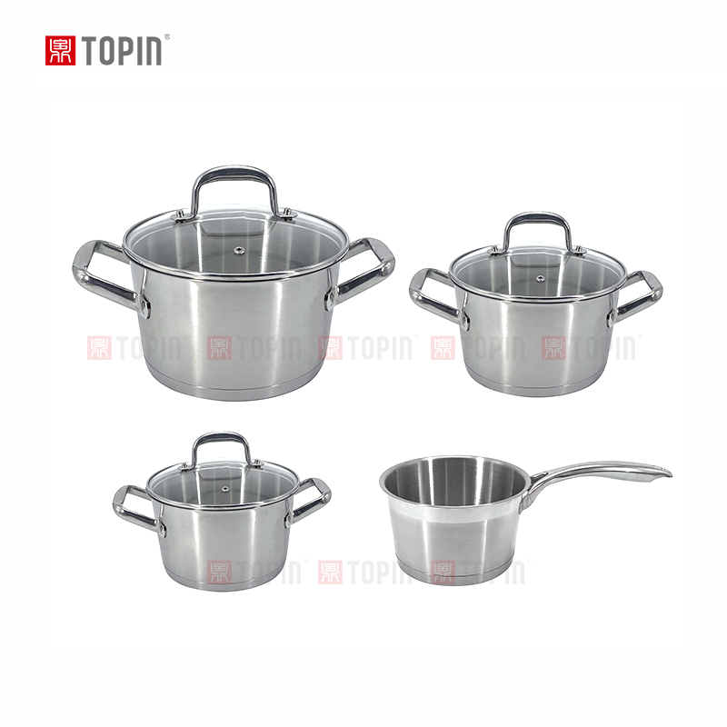 Topin stainless steel 7pcs cookware set
