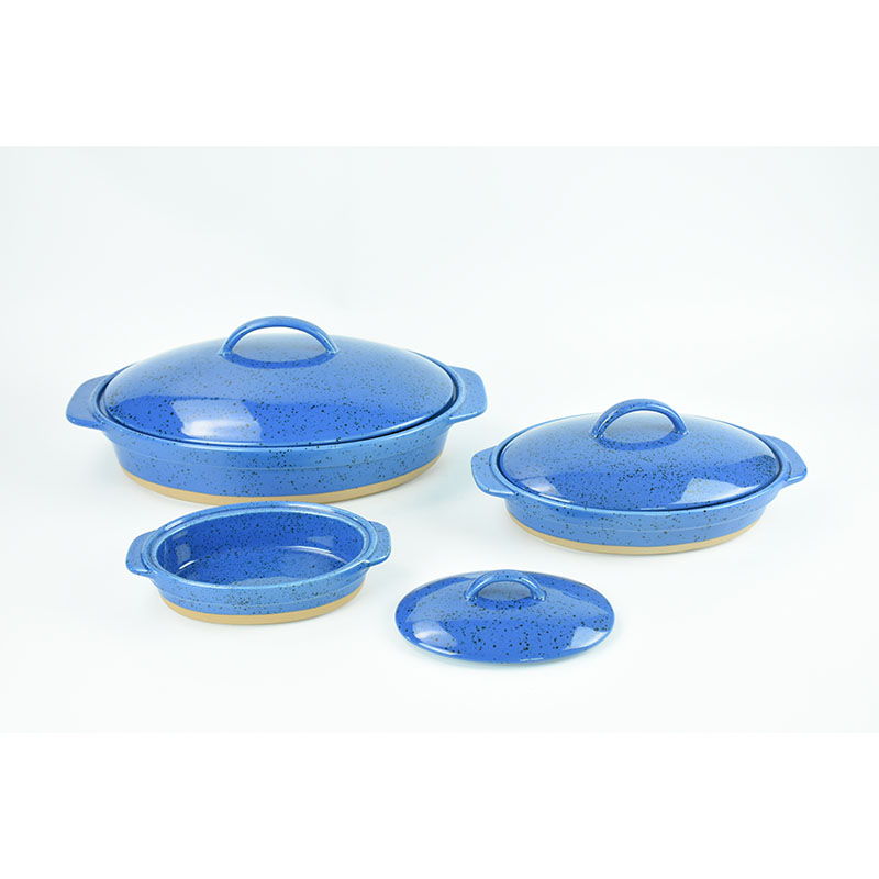 Amazon oval bakeware shape ceramic baking dish with handle