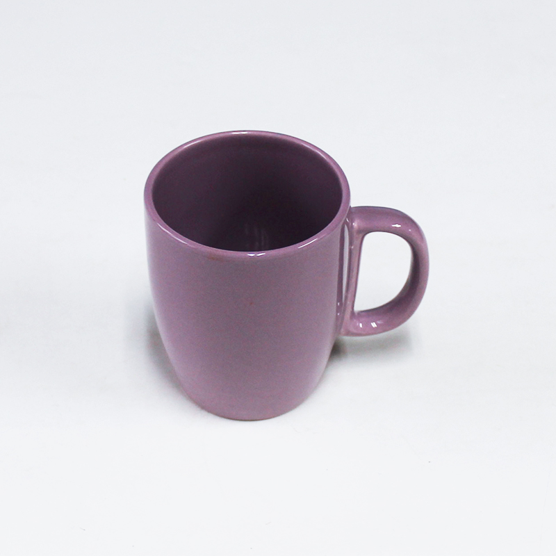12oz ceramic coffee mug with purple color