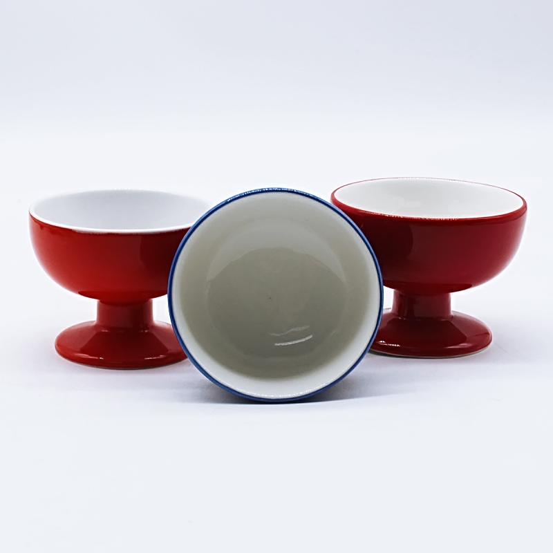 Solid color ceramic ice cream bowl