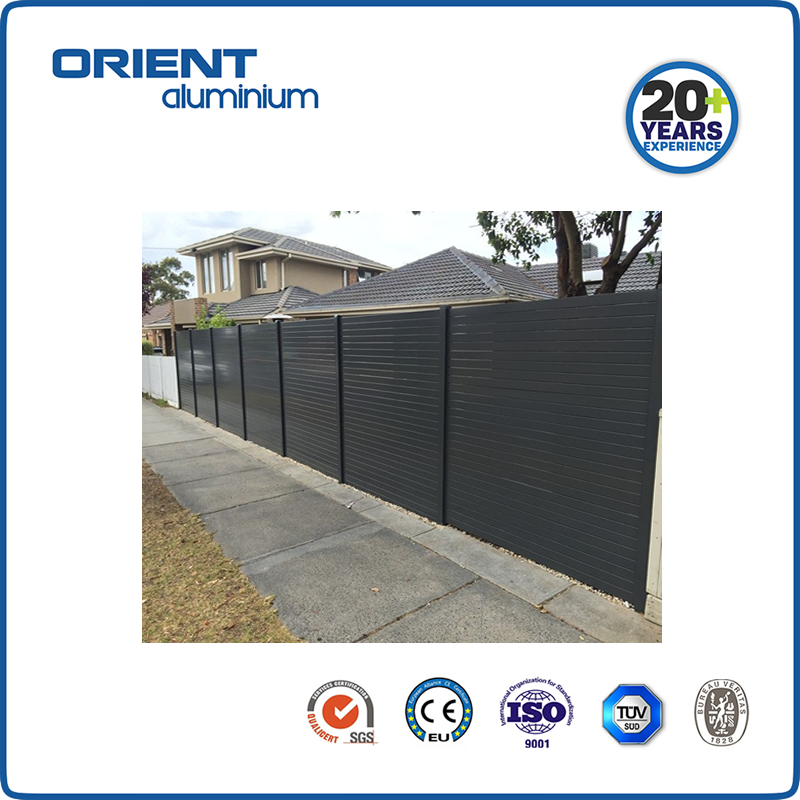 Garden Aluminum Balcony Privacy Fence Profile Louver Frame Bar Horizontal Slat Fencing