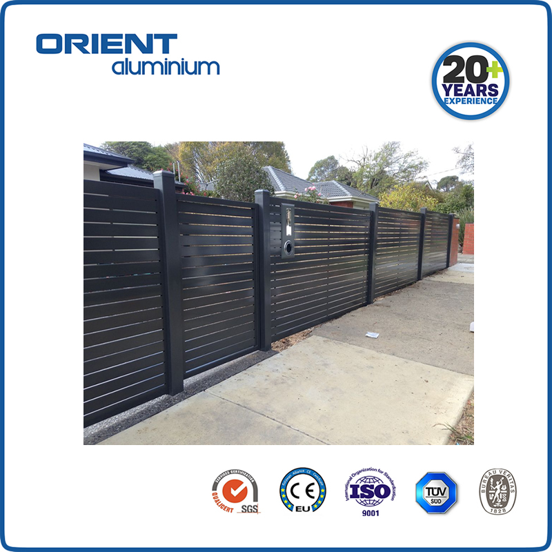 High quality garden aluminum privacy boundary fence panels trellis gates