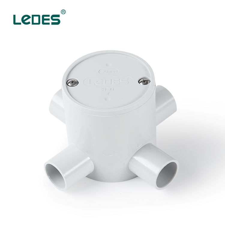 LEDES Australian standard PVC Flame Retardant Deep Junction Box 20mm Grey
