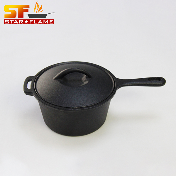 Melting Pot Small Sauce Pan, Milk Pot, Cast Iron Saucepan With Helper Handle