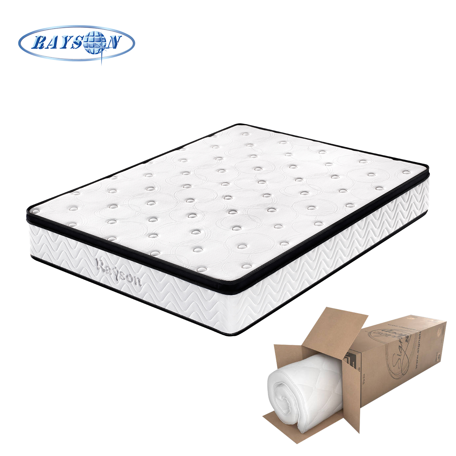 10 inch medium firm euro top pocket spring mattress