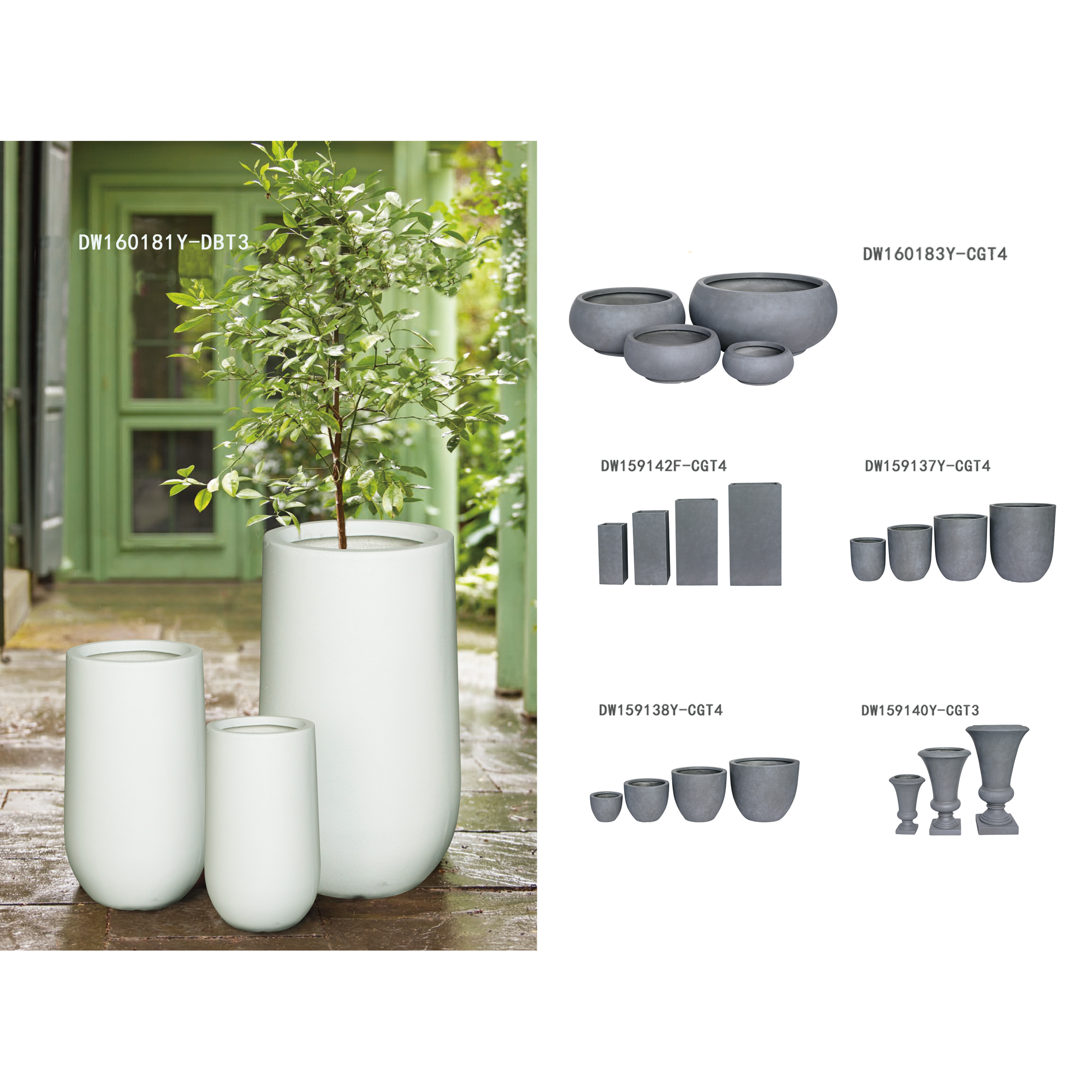 Clean Modern Look Fibreclay Pot