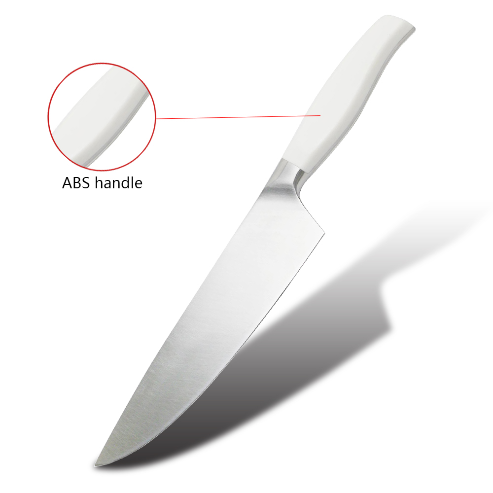 Hip-home white ABS chef knife stainless steel kitchen knife