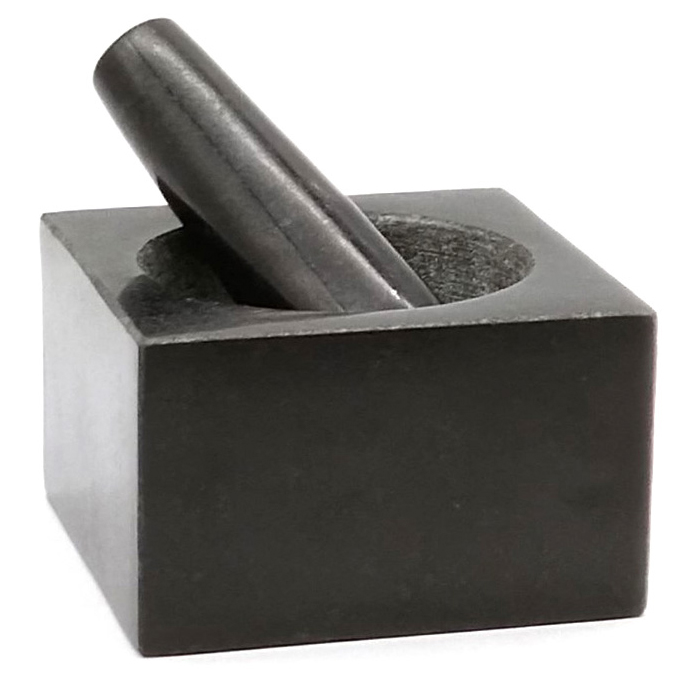Natural Granite Mortar Pestle Set Square For Herb Spice