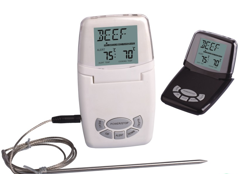 Foldable BBQ cooking thermometer with timer and backlight ET928