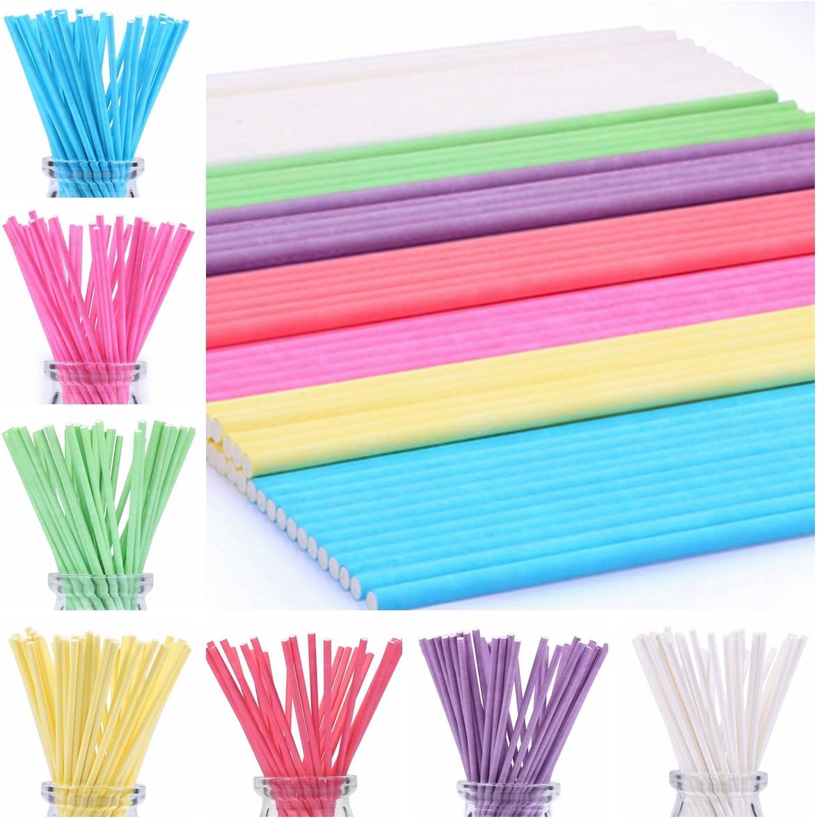 Food grade solid paper sticks for lollipop different sizes cake pop candy paper stick