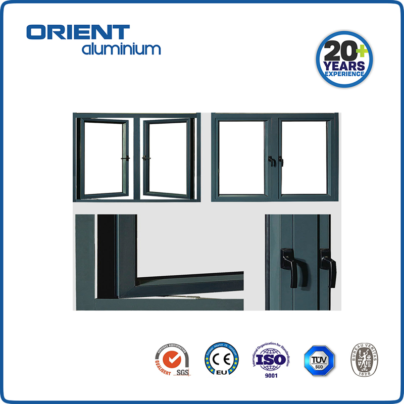 China customized double glazed ultra narrow frame balcony window casement house windows and doors