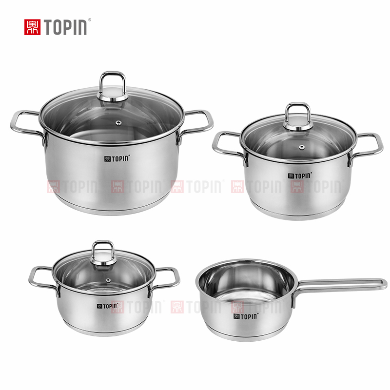Topin stainless steel 7pcs cookware set
