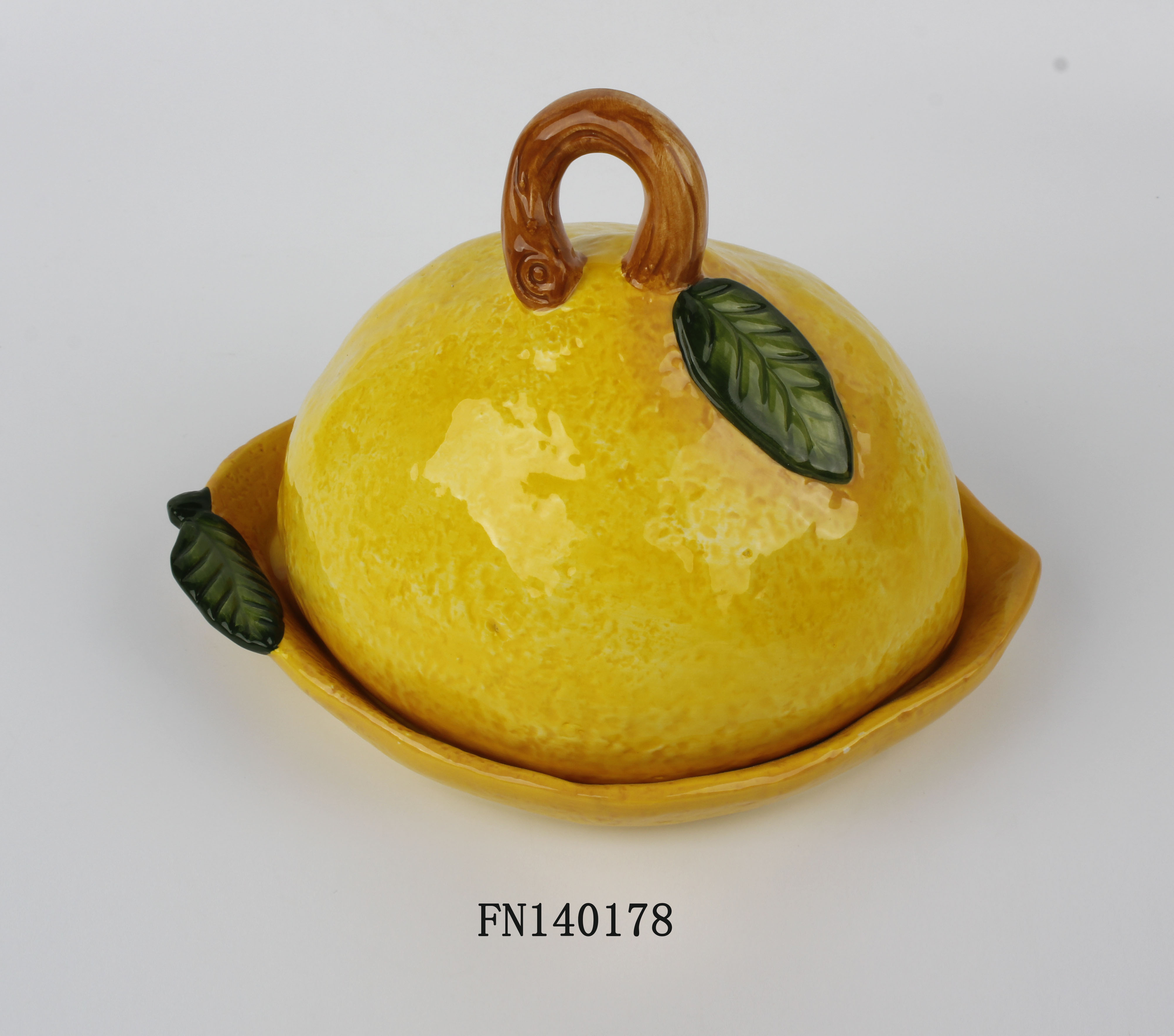 ceramic lemon butter dish with lid