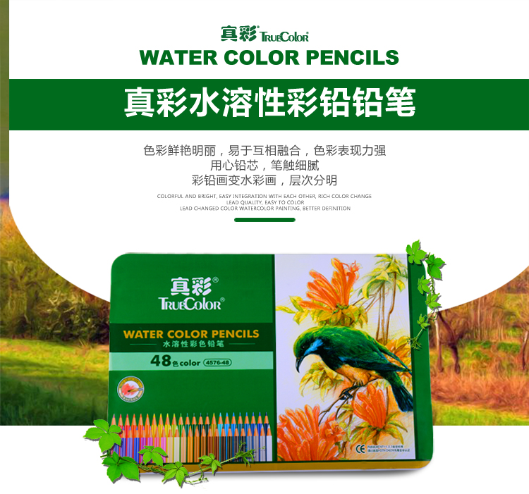 Colorful wooden pencil