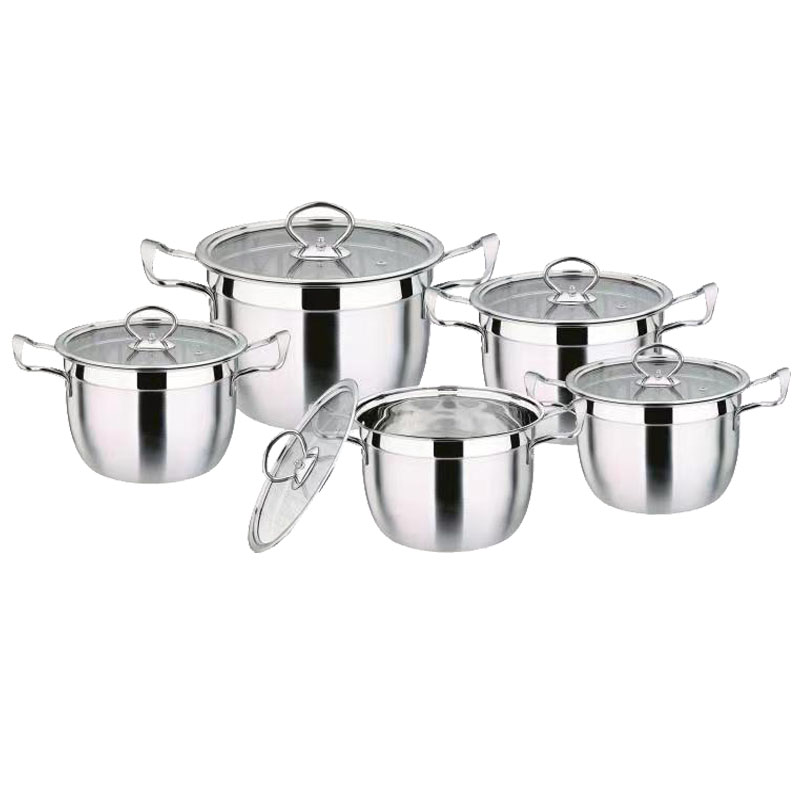 Stainless Steel Cookware Sets Casserole Sets W/ Steel Handle