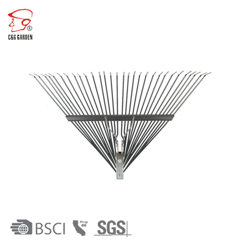 RK30-101 30 tooth garden rake head with wooden handle