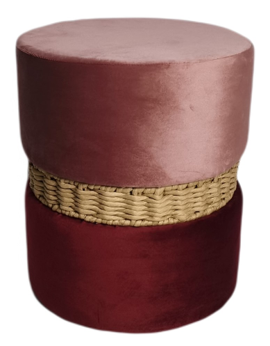 Zhengheshun round pouf with paper rope decoration for living room
