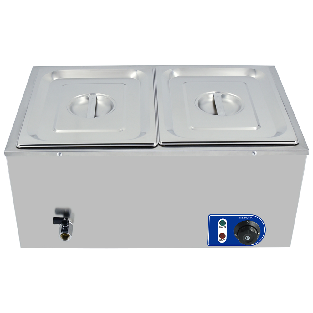 Commercial 2 pans electric food warmer bain marie