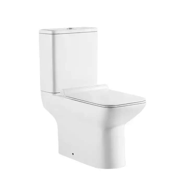 KZ6649 Two Piece Toilet, P trap, Rimless