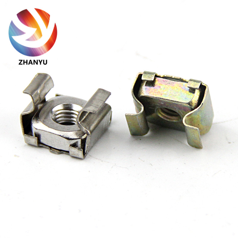 Rack Mass Continuity Square Type Cassette Cage Nut M6 M20 With Earth Conti Clip For Earth Continuity