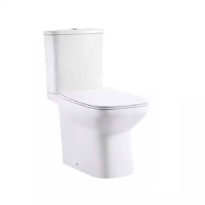 KZ6656 Two Piece Toilet, P trap, Rimless