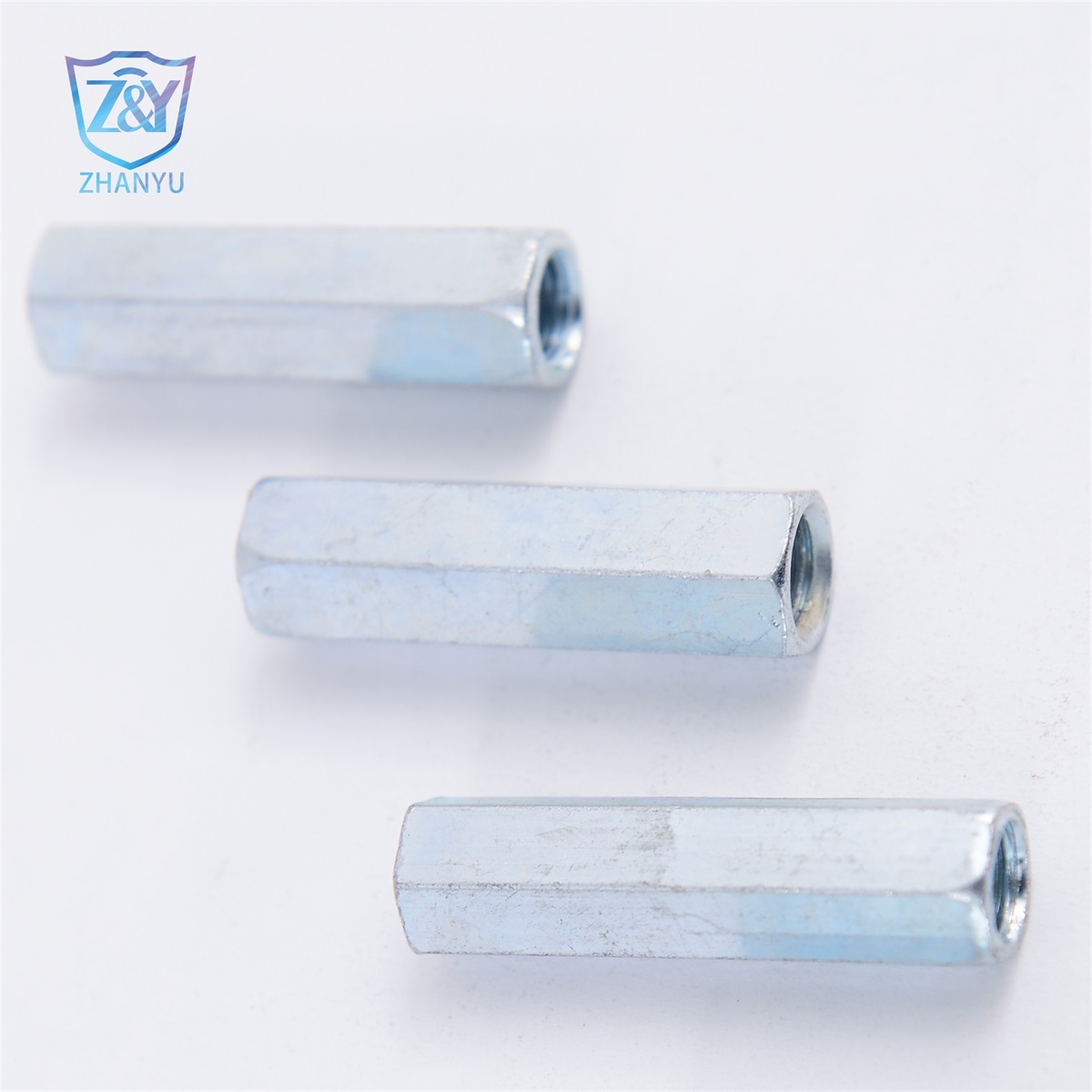 Hexagon long nut. Coupling nut