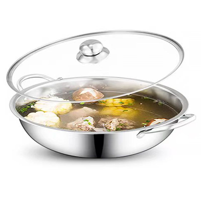 Stainless Steel Hot Pot W/ 1 Compartment Or 2 Compartments Or 3 Compartments Podue Pot