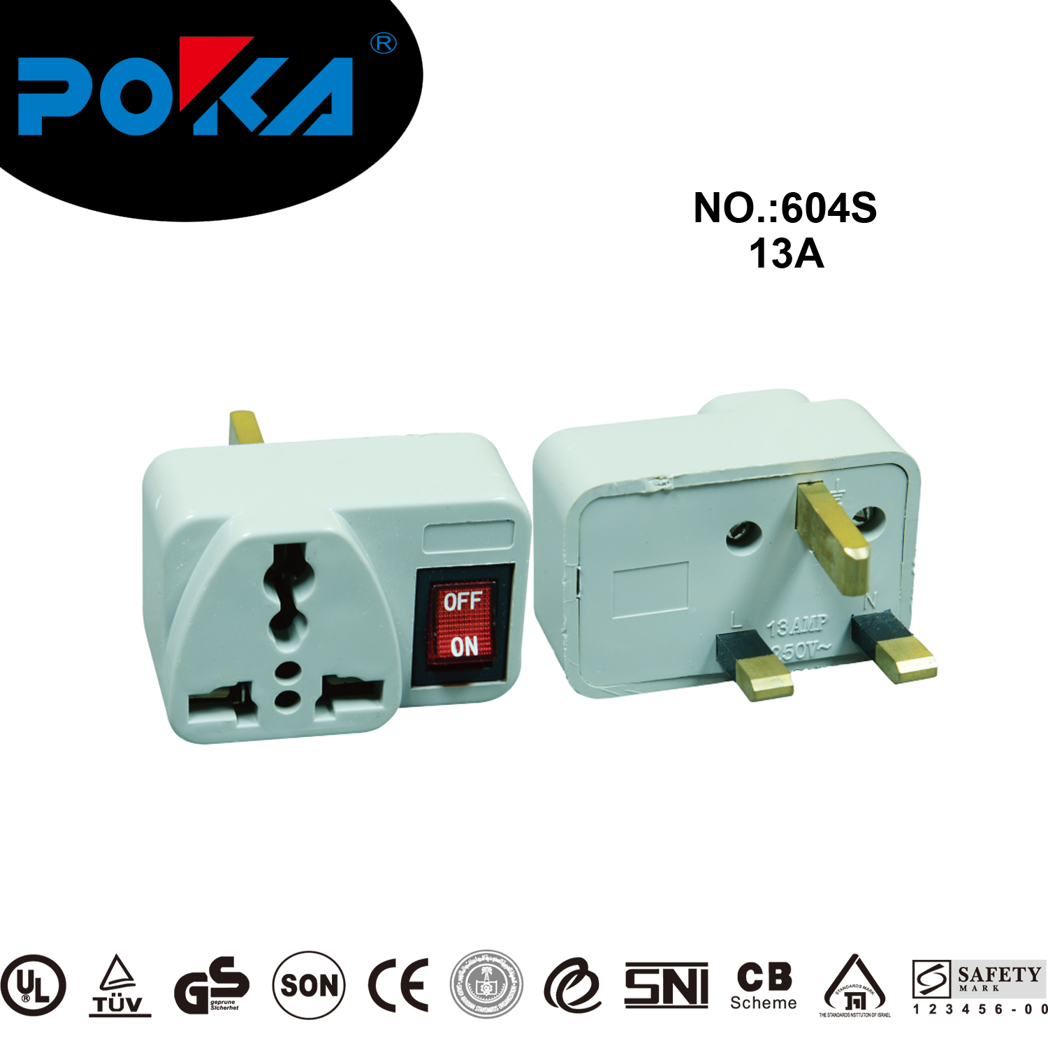 Ac power supply with switch universal conversion plug