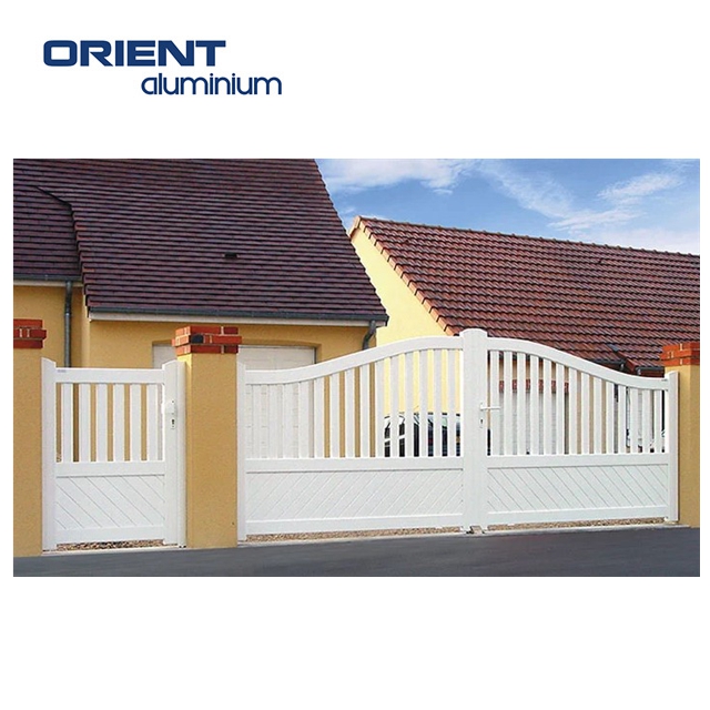 Latest Aluminium Main Entrance Gate Design Aluminum High Quality Metal Modern Swing Entrance Gate