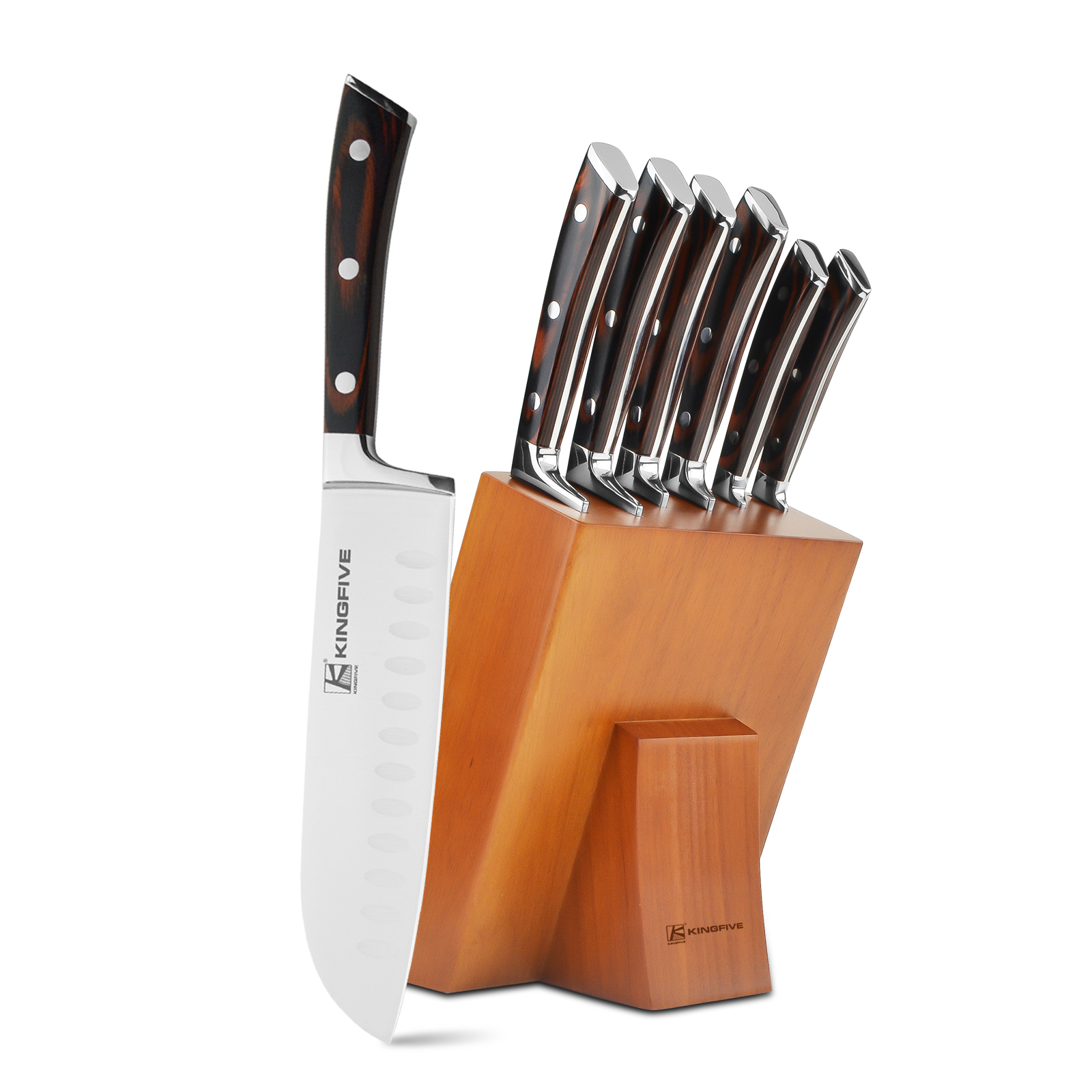 7pcs knife set with wooden holder
