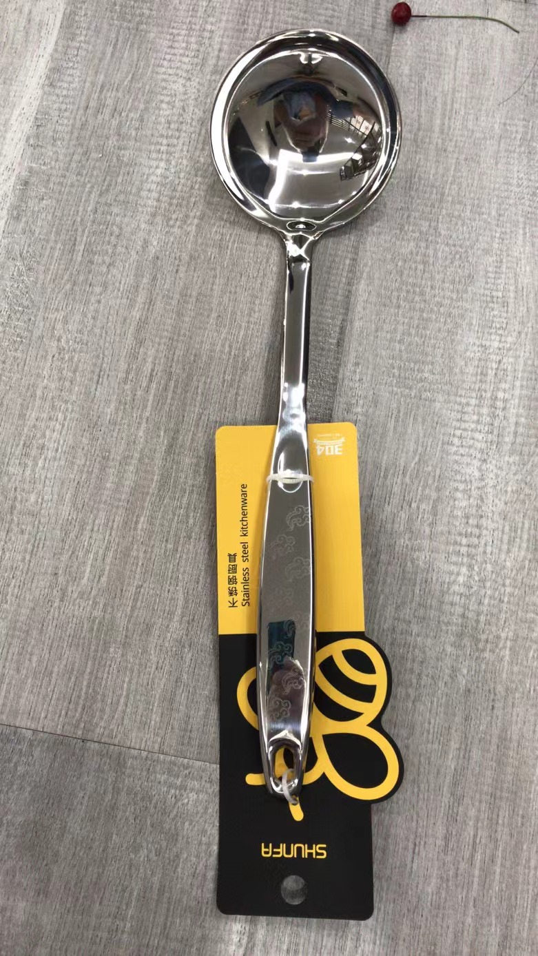 Stainless steel soup spoon with hollow handle