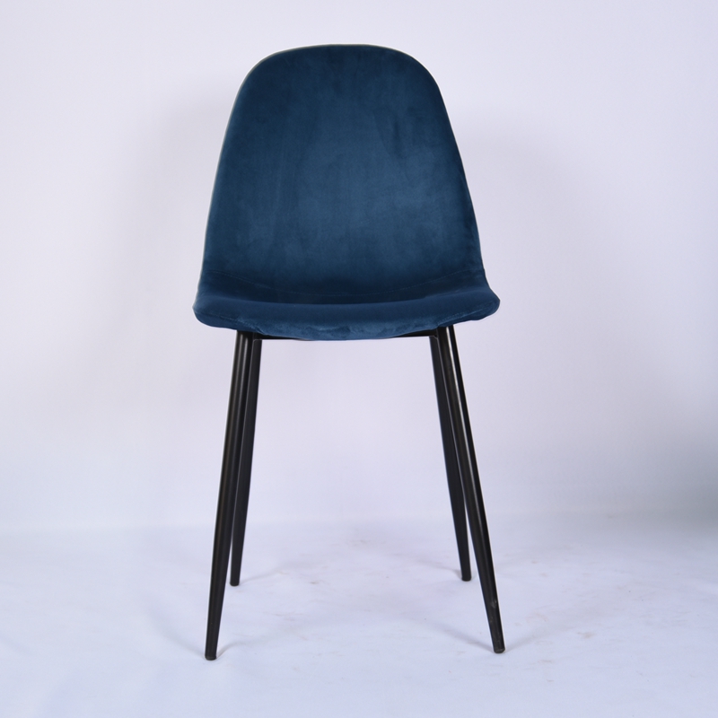 2022 Home furniture modern cheapest metal velvet fabric dining chairs