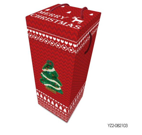 Christmas wine gift box