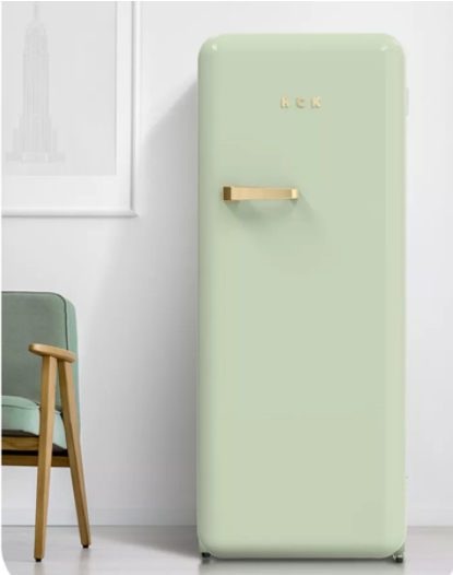 Retro tall fridge with freezer box
