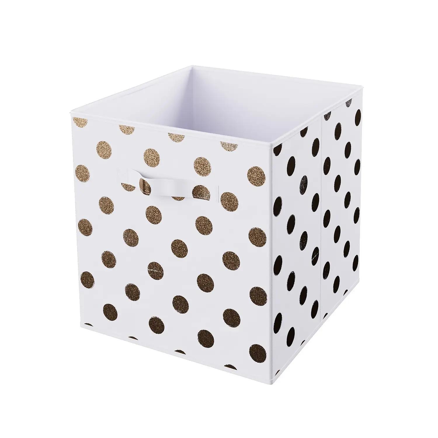 Velvet Metallic printed Storage Bin
