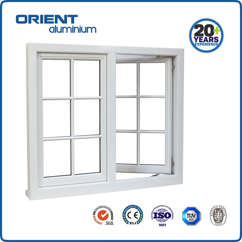 Aluminum profile tilt turn windows and doors soundproof white luxury aluminium frame glass window