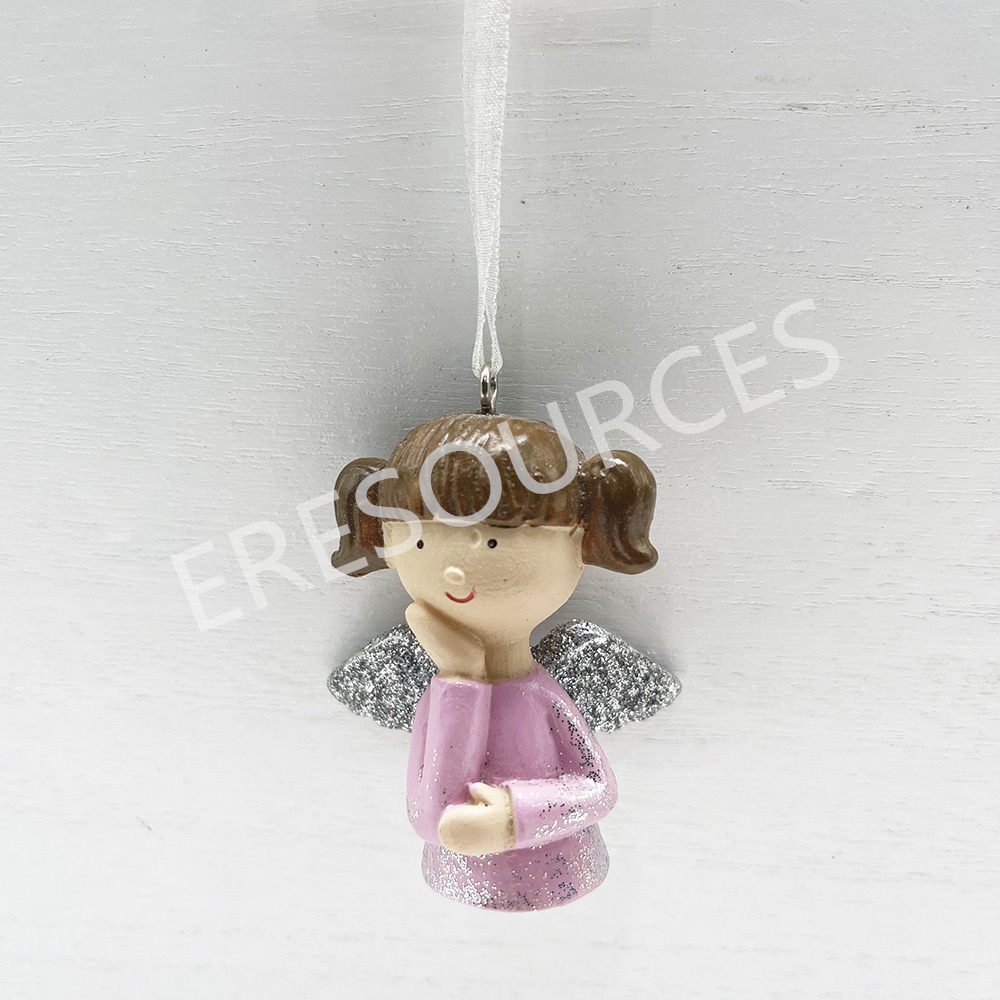 Christmas Poly Resin Angel Hanging Ornament