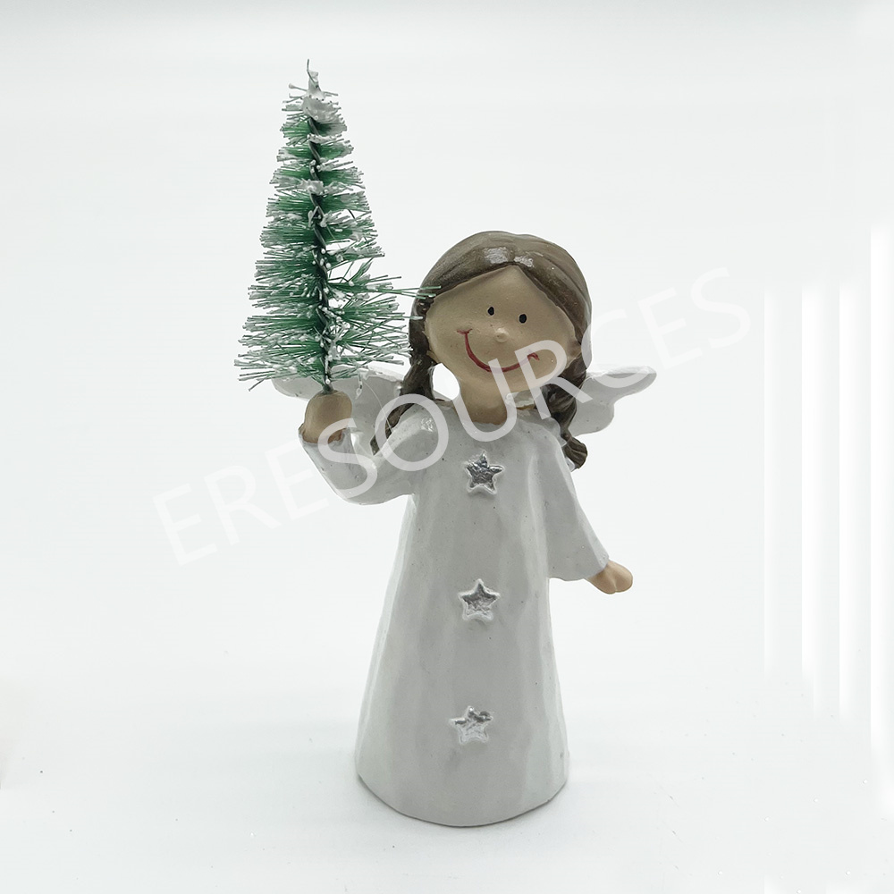 Christmas Poly Resin Angel Ornament