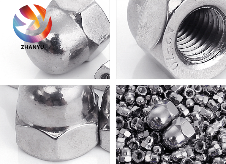 304 Stainless Steel DIN 1587 Hex Domed Cap Nut / Acorn Nuts