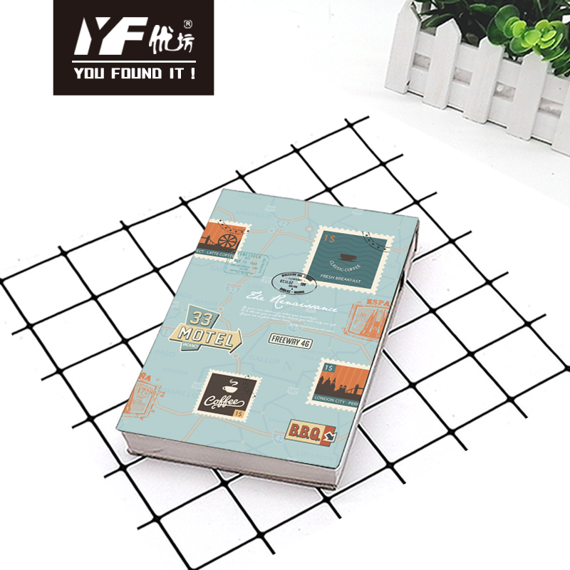 Custom retro stamp style hardcover memo pad
