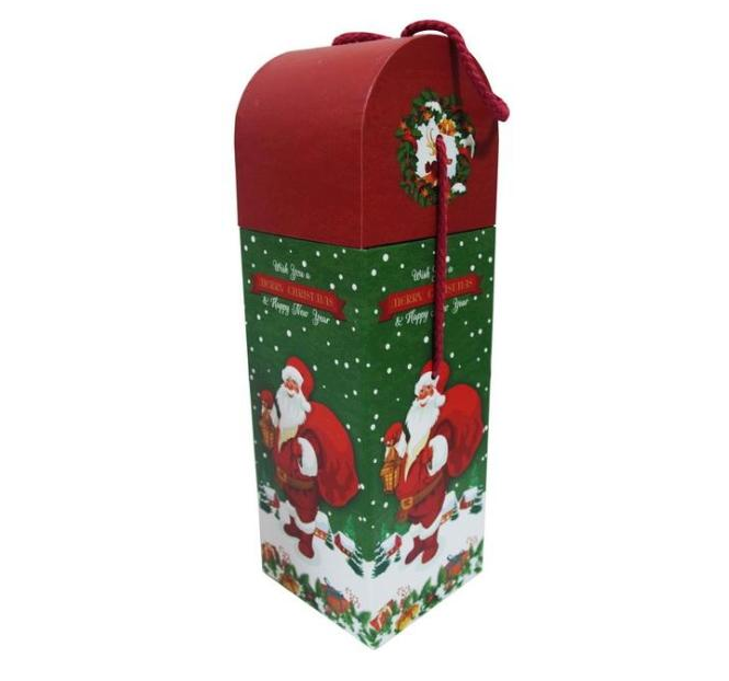 Christmas wine gift box with dome