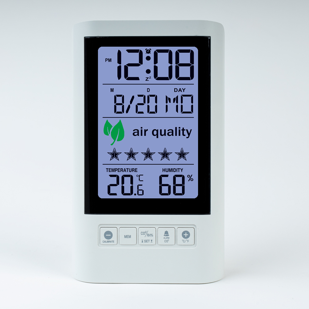 Air quality CO2 monitor with temperature and humidity