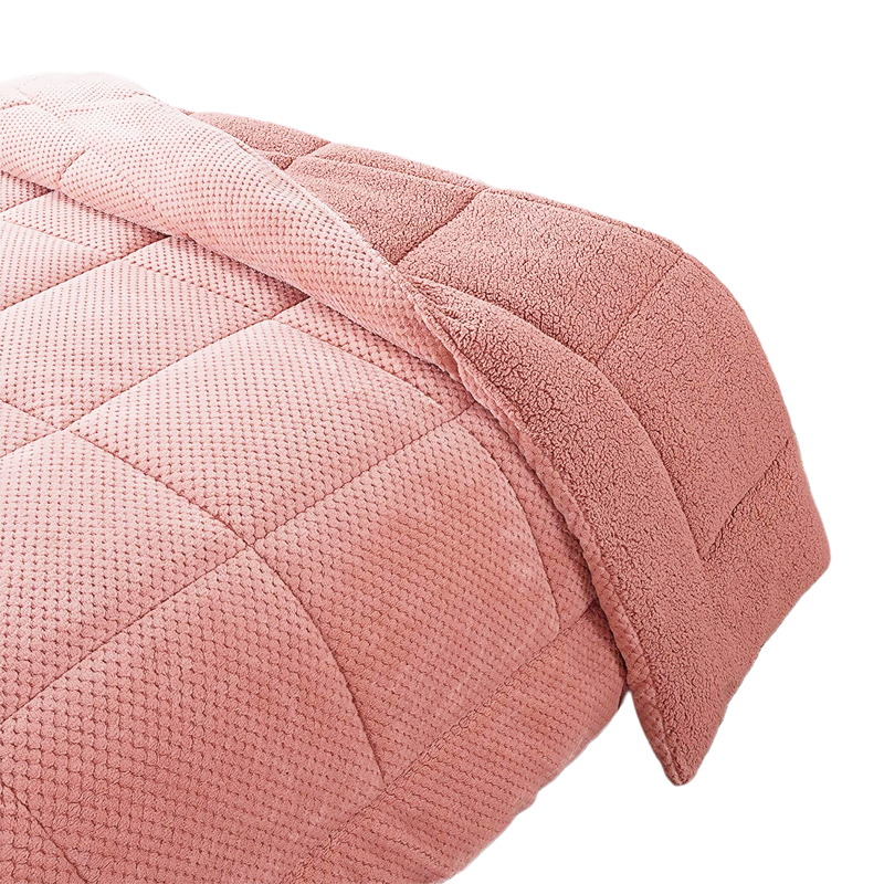 Quilted comforter with sherpa for winter
