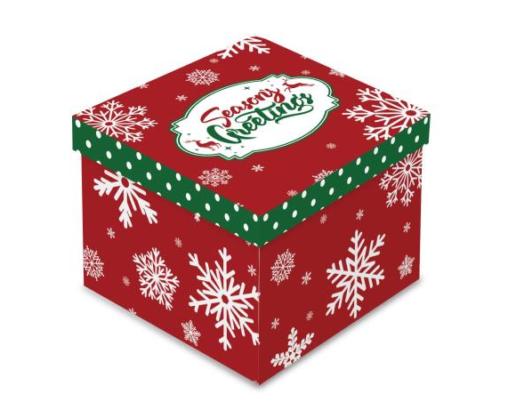 Christmas square snow gift box