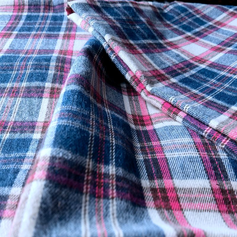 Poly cotton yarn dyed flannel