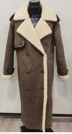 Ladies' Faux Suede Wind Coat