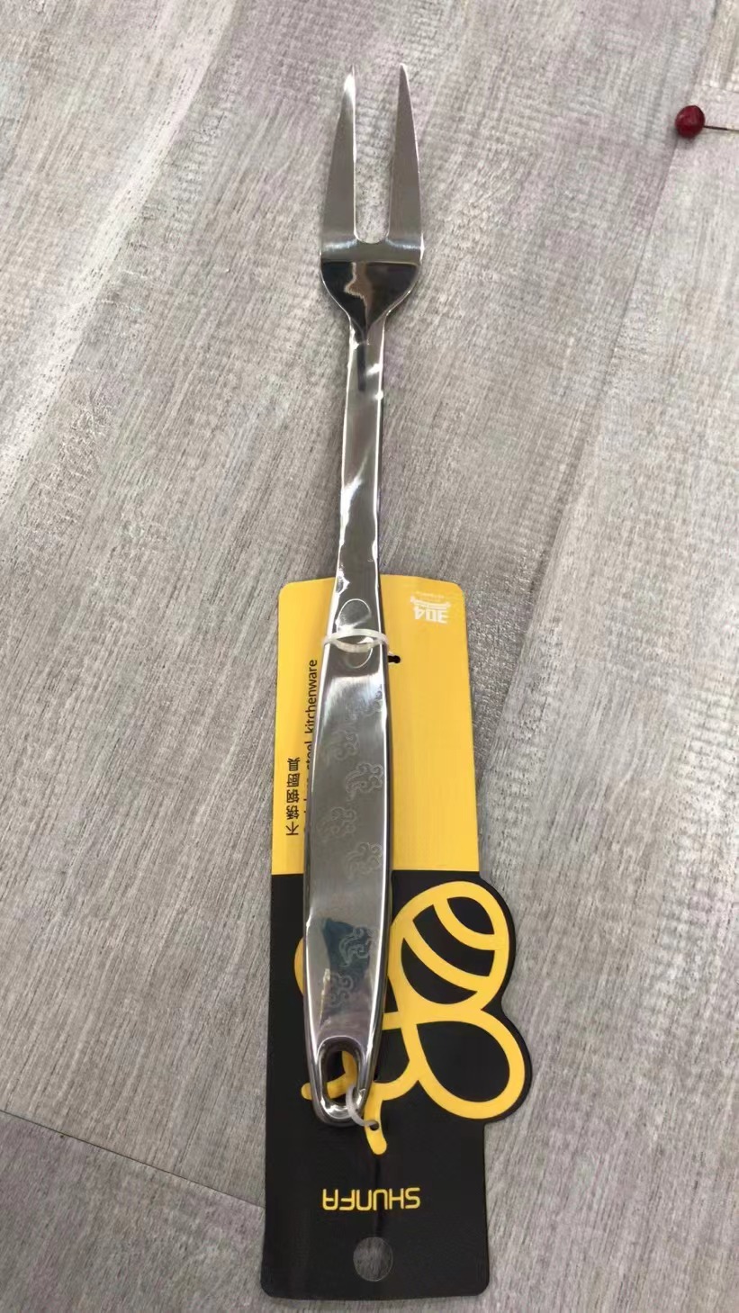 Stainless steel meat fork with hollow handle