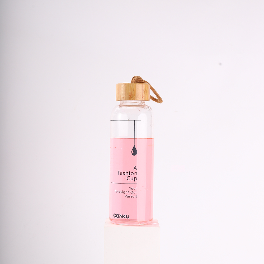Bamboo Lid Glass Bottle