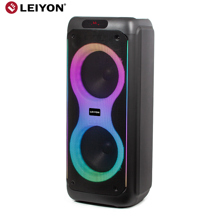 100W Double 8" Bluetooth Speaker 08D19 "8" LED Light Portable Wireless TWS Bluetooth PA Speaker