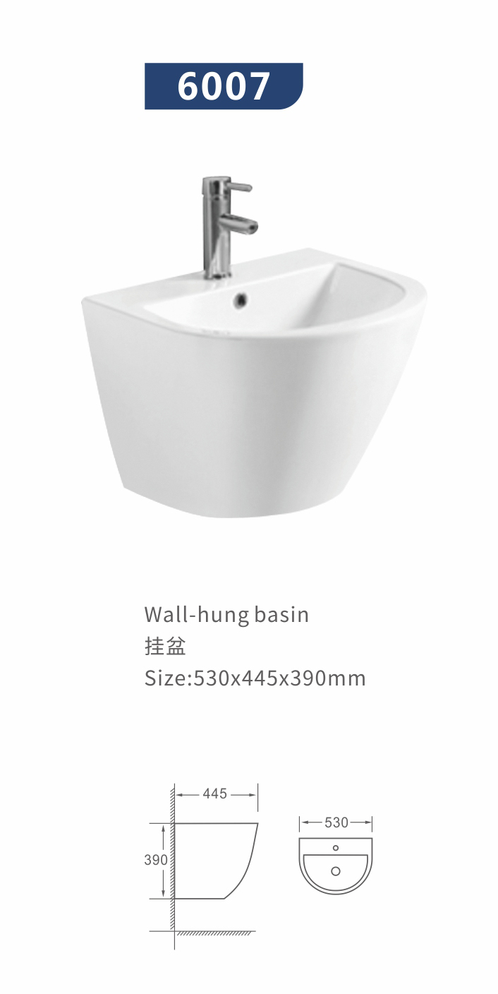 Wall hung basin